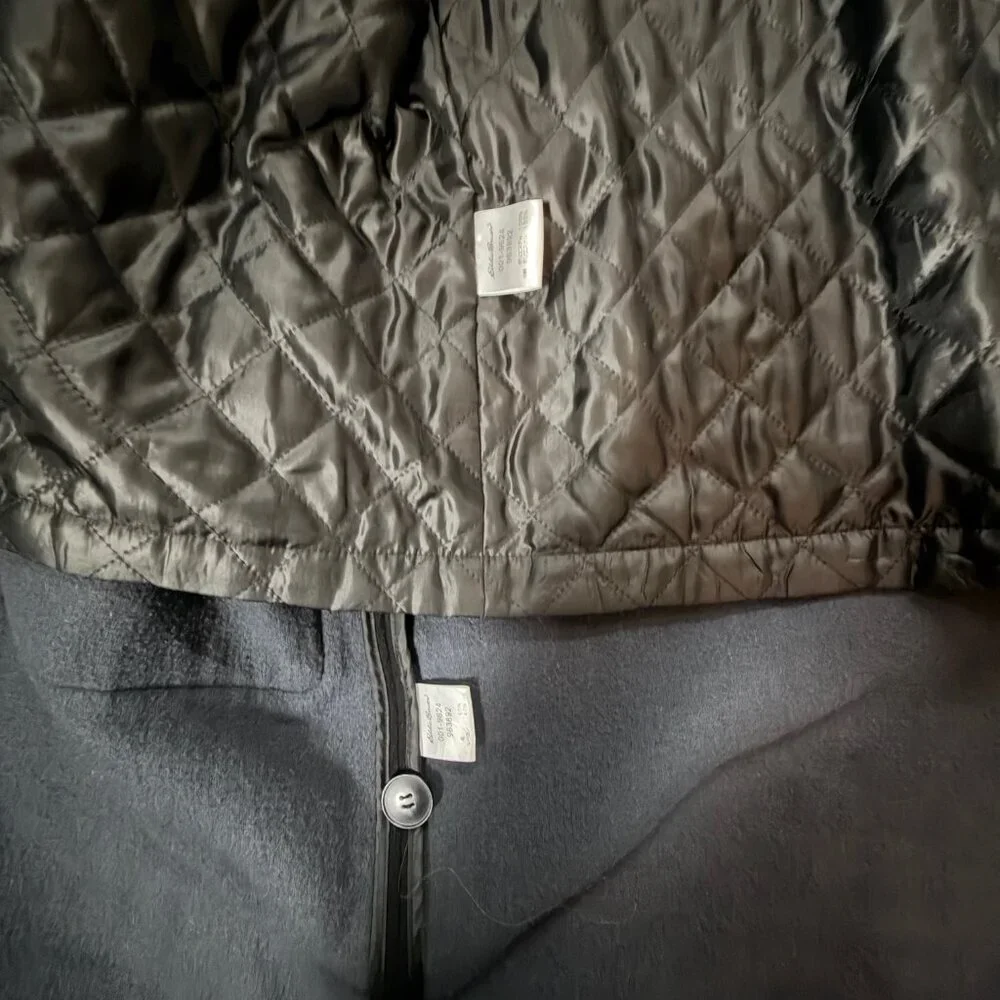 Vintage 1990's Eddie Bauer Men's Size Med. Wool-blend Hooded Duffle Coat - EUC - Picture 9 of 14